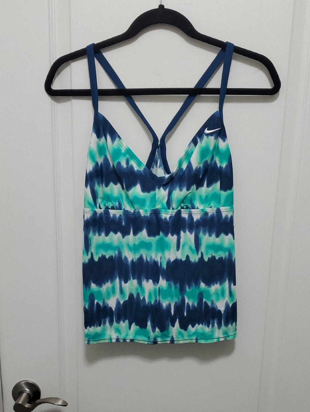 Nike Women's Blue & Teal Tie-Dye Swim Tankini